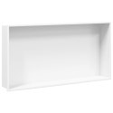 Wnęka prysznicowa, biała matowa, 62x32x9 cm, stal nierdzewna Lumarko!