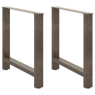 Nogi do stolika kawowego, naturalna stal, 2 szt., 70x(72-73) cm Lumarko!