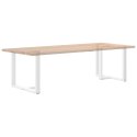 Nogi do stołu jadalnego, 2 pcs., białe, 100x35x(72-73) cm, stal Lumarko!