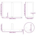 Nogi do stołu jadalnego, 2 pcs., białe, 100x35x(72-73) cm, stal Lumarko!