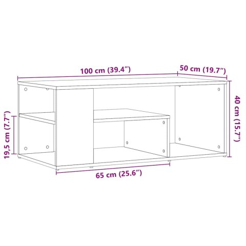 Stolik kawowy, dąb artisan, 100x50x40 cm Lumarko!