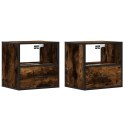 Wiszące szafki nocne, 2 szt., opalany dąb, 40x31x39,5 Lumarko!