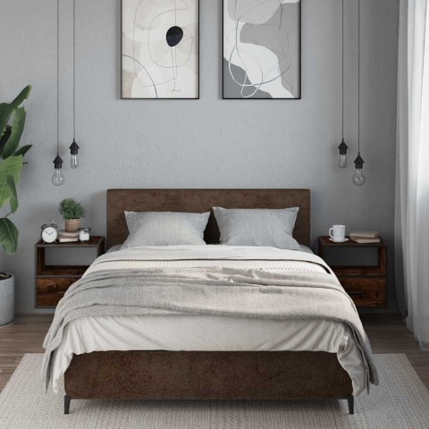 Wiszące szafki nocne, 2 szt., opalany dąb, 40x31x39,5 Lumarko!