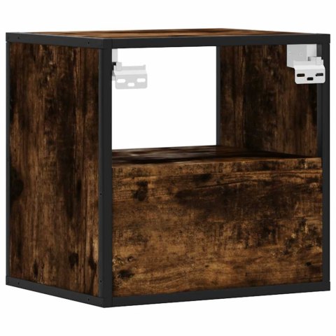 Wiszące szafki nocne, 2 szt., opalany dąb, 40x31x39,5 Lumarko!