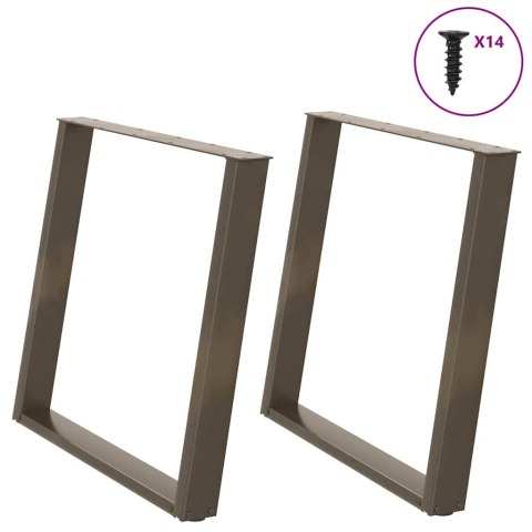 VidXL Nogi do stołu jadalnianego, 2 szt., 100x(72-73) cm, stal Lumarko!