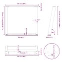 VidXL Nogi do stołu jadalnianego, 2 szt., 100x(72-73) cm, stal Lumarko!