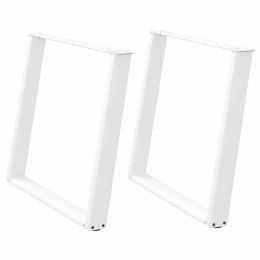 VidXL Nogi do stołu jadalnianego, 2 szt., białe, 100x(72-73) cm, stal Lumarko!