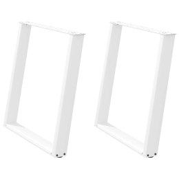 VidXL Nogi do stołu jadalnianego, 2 szt., białe, 80x(72-73) cm, stal Lumarko!