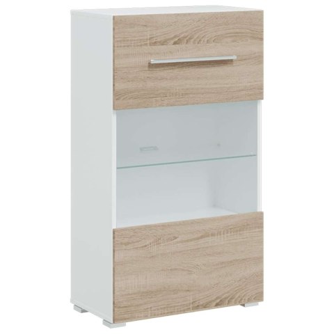 5-częściowe szafki pod telewizor z oświetleniem LED Sonoma Oak Lumarko!