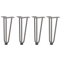 Nogi do stołu Hairpin, 4 szt., naturalna stal, 30 cm, lita stal Lumarko!
