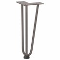 Nogi do stołu Hairpin, 4 szt., naturalna stal, 30 cm, lita stal Lumarko!