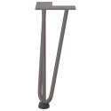Nogi do stołu Hairpin, 4 szt., naturalna stal, 30 cm, lita stal Lumarko!