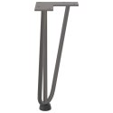 Nogi do stołu Hairpin, 4 szt., naturalna stal, 30 cm, lita stal Lumarko!