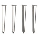 Nogi do stołu Hairpin, 4 szt., naturalna stal, 72 cm, lita stal Lumarko!