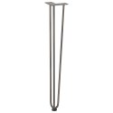 Nogi do stołu Hairpin, 4 szt., naturalna stal, 72 cm, lita stal Lumarko!