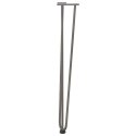 Nogi do stołu Hairpin, 4 szt., naturalna stal, 72 cm, lita stal Lumarko!
