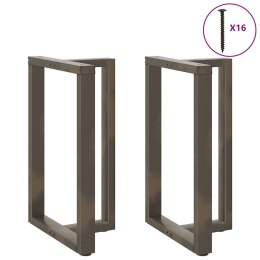 Nogi do stołu barowego, 2 szt., 60x35x(90-91)cm, stal Lumarko!
