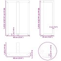 Nogi do stołu barowego, 2 szt., 60x35x(90-91)cm, stal Lumarko!