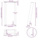 Nogi do stołu konsolowego, 2 szt., 38x(72-73) cm, stal Lumarko!