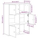 Regał, stare drewno, 60x24x76,5 cm, materiał drewnopochodny Lumarko!