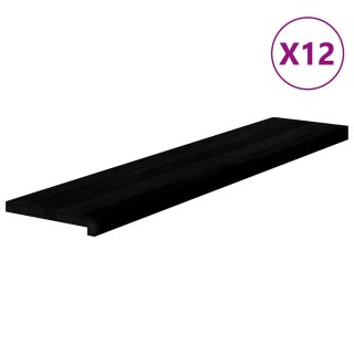 Stopnie schodowe 12 szt. brązowe 120x30x2 cm lite drewno dębowe Lumarko!