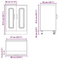Szafka pod zlewozmywak, Kalmar, stare drewno, 60x46x81,5 cm Lumarko!