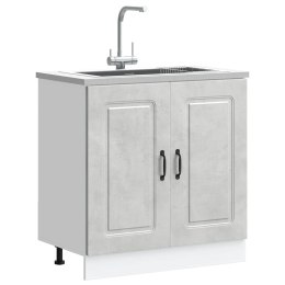 Szafka pod zlewozmywak, Kalmar, szarość betonu, 80x46x81,5 cm Lumarko!