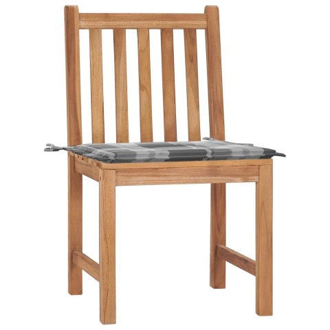 Krzesła ogrodowe z poduszkami, 2 szt., lite drewno tekowe Lumarko!