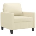 4-osobowa sofa z poduszkami, kremowa, sztuczna skóra Lumarko!