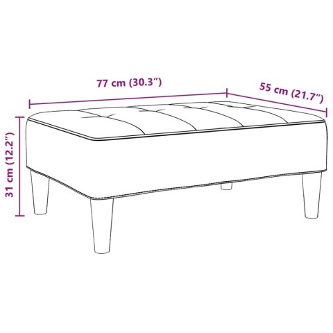 Podnóżek, jasnoszary, 77x55x31 cm, aksamit Lumarko!