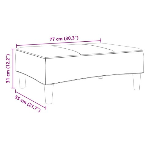 Podnóżek, jasnoszary, 77x55x31 cm, tapicerowany tkaniną Lumarko!