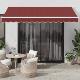 Ręcznie zwijana markiza, burgundowa, 350x250 cm Lumarko!