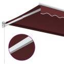Ręcznie zwijana markiza, burgundowa, 350x250 cm Lumarko!