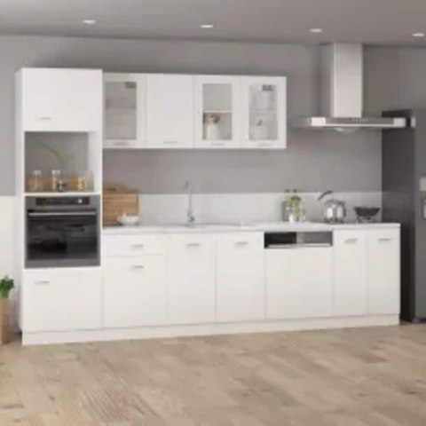 Szafka na mikrofalówkę, biała, 60x57x207 cm Lumarko!