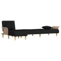 Sofa rozkładana L, czarna, 279x140x70 cm, tkanina Lumarko!
