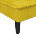 Sofa rozkładana L, żółta, 255x140x70 cm, aksamit Lumarko!