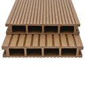 Deski tarasowe z WPC, wydrążone, 10 m², 2,2 m, kolor tekowy Lumarko!
