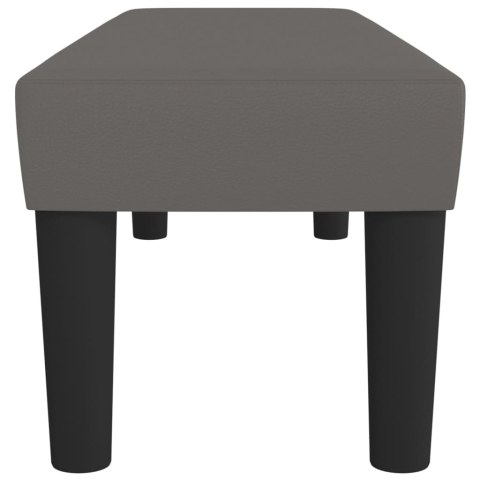 Ławka, szara, 100x30x30 cm, tapicerowana sztuczną skórą Lumarko!