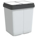 Podwójny kosz na śmieci, biały, 2x25 L Lumarko!
