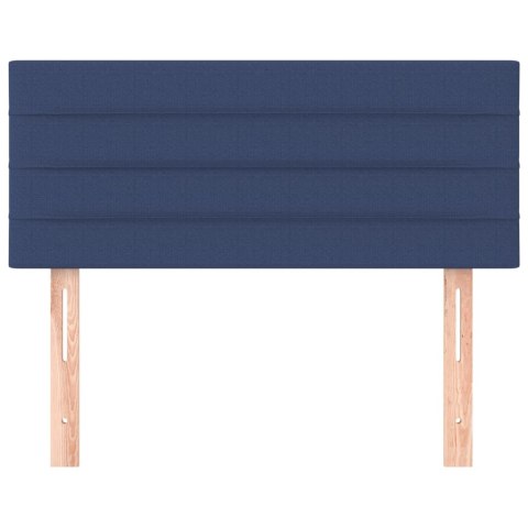 Zagłówek do łóżka, niebieski, 90x5x78/88 cm, tkanina Lumarko!