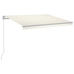 Ręcznie zwijana markiza z LED, 300 x 250 cm, kremowa Lumarko!