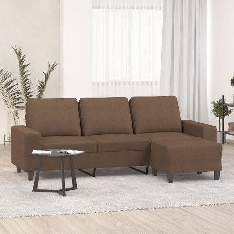 3-osobowa sofa z podnóżkiem, brązowy, 180 cm, tkaniną Lumarko!
