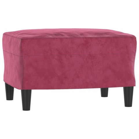 3-osobowa sofa z podnóżkiem winna czerwień 180 cm, aksamit Lumarko!