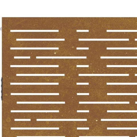 Furtka ogrodowa, 85x175 cm, stal kortenowska, motyw prostokątów Lumarko!