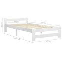 Rama łóżka, biała, lite drewno sosnowe, 90 x 200 cm Lumarko!