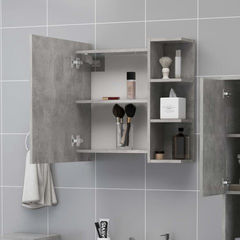 Szafka łazienkowa z lustrem, szarość betonu, 62,5x20,5x64 cm Lumarko!
