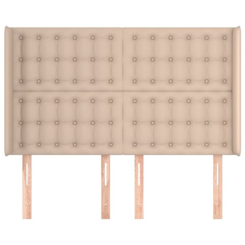 Zagłówek uszak, cappuccino, 147x16x118/128 cm, sztuczna skóra Lumarko!