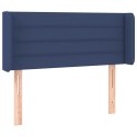 Zagłówek do łóżka z LED, niebieski, 93x16x78/88 cm, tkanina Lumarko!