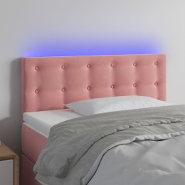 Zagłówek do łóżka z LED, różowy, 90x5x78/88 cm, aksamit Lumarko!