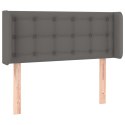 Zagłówek do łóżka z LED, szary, 103x16x78/88 cm sztuczna skóra Lumarko!
